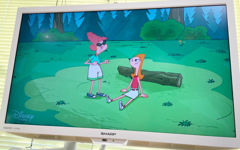 お席のモニター/ 子供が喜ぶchも映せます